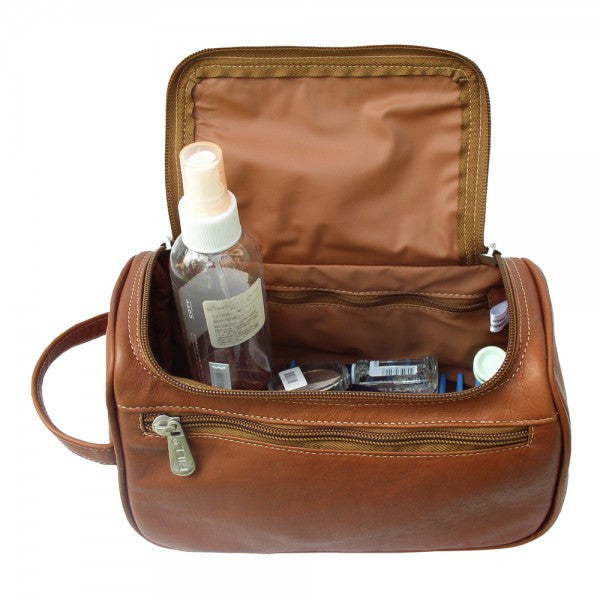 Leather U Zip Toiletry Kit