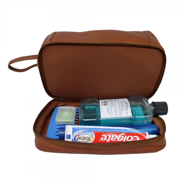 Leather Framed Travel Shaving Kit (Zip Bottom) – Calvin Mitchell Co.