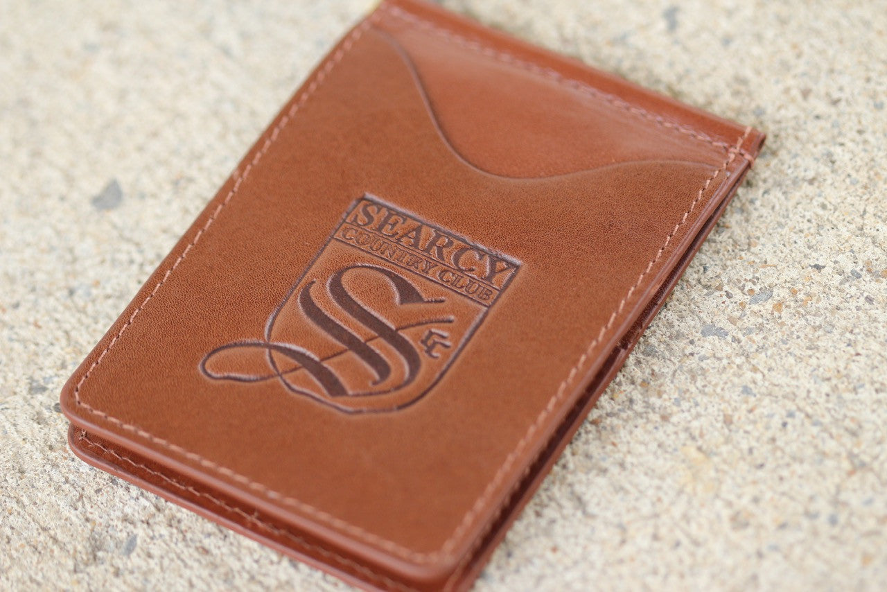 Leather Golfers Money fold (Old Design) - Clearance